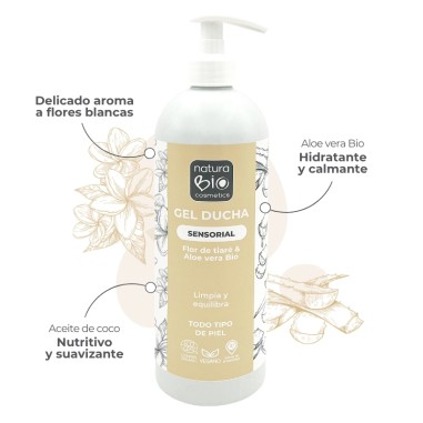 Gel ducha sensorial flor tiare & aloe...
