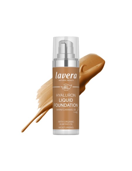 Maquillaje fluido Hyaluron 08 warm caramel lavera