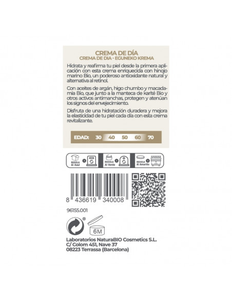 Crema de dia reafirmant fonoll 50 ml NaturaBIO Cosmetics