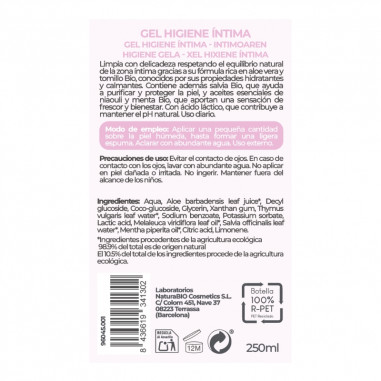 Dorso Gel íntimo purificante salvia & tomillo BIO de NaturaBIO Cosmetics