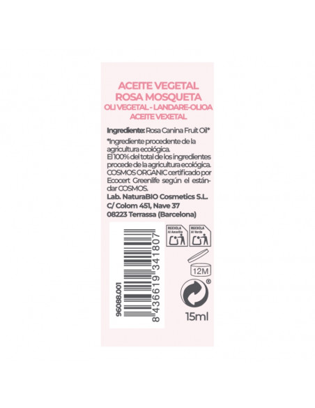 Aceite vegetal Roll-on Rosa mosqueta BIO NaturaBIO Cosmetics