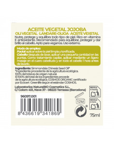 Aceite vegetal Jojoba BIO NaturaBIO Cosmetics 2