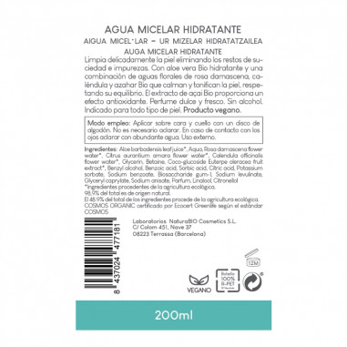 Agua micelar hidratante caléndula &...
