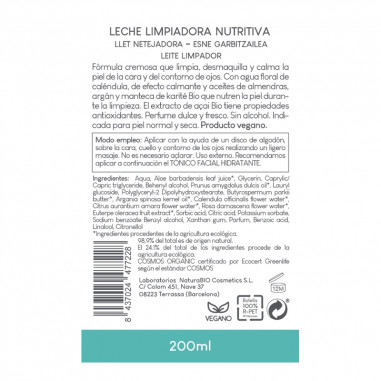 Leche limpiadora nutritiva argan y...