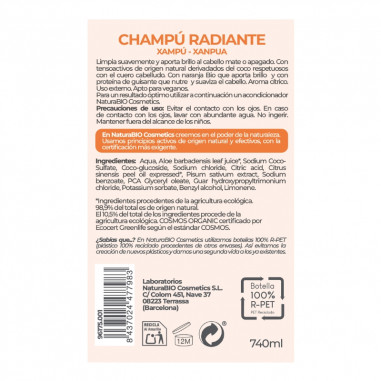 Champú radiante naranja Bio &...