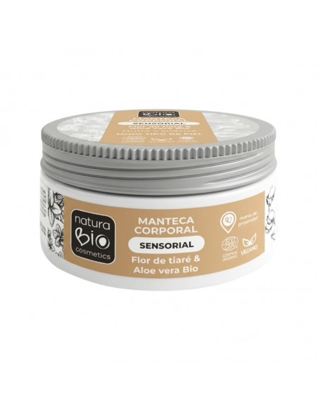 Mantega corporal sensorial flor de tiaré i Aloe vera  NaturaBIO Cosmetics